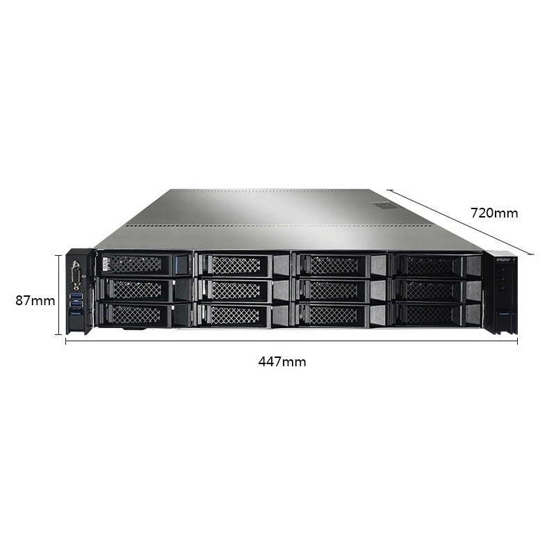 服务器/工作站 浪潮/INSPUR NF5270M5 机架式服务器 2U INTEL 至强铜牌 1.9GHZ 6核 ECC 32GB 2TB